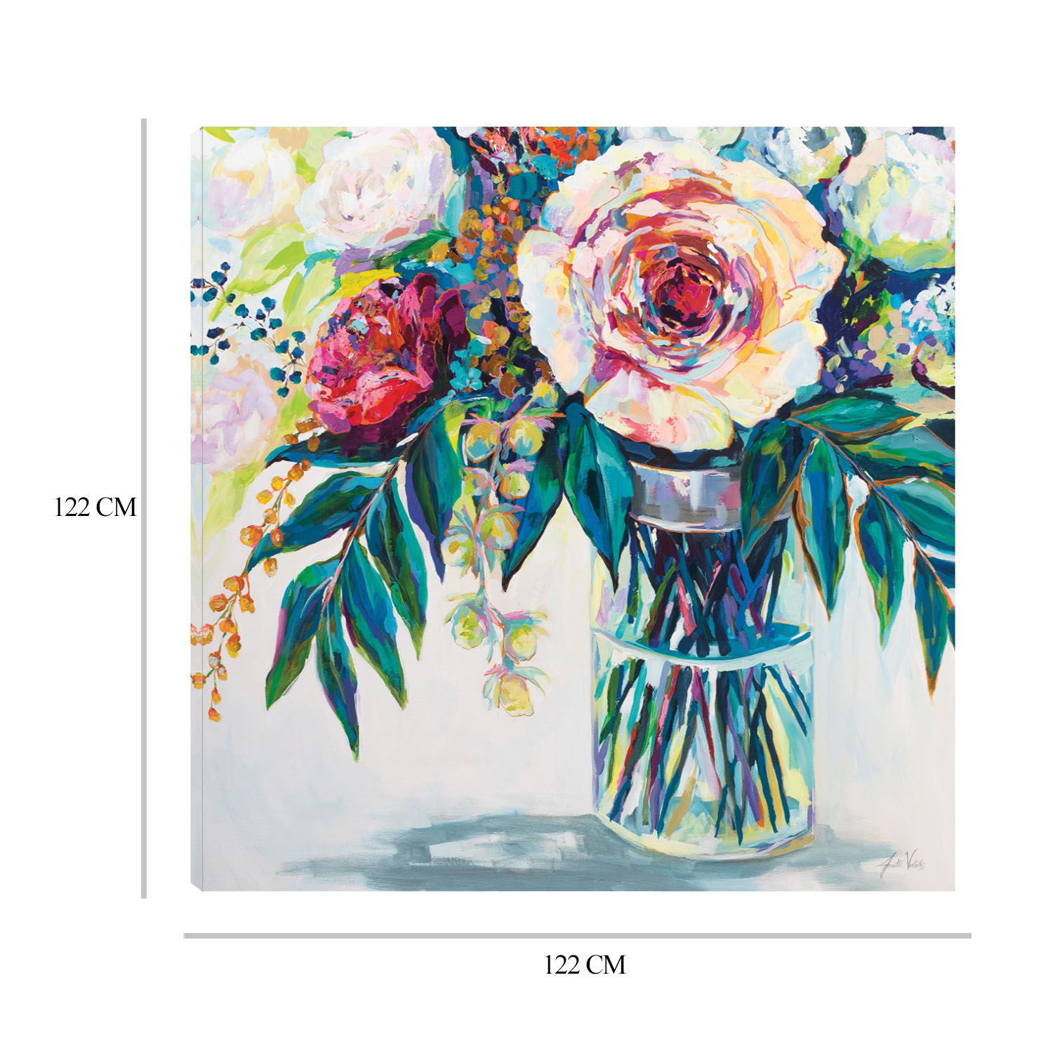Foto 6 | Cuadro Decorativo Fine Art Tj Seductor Jeanette Vertentes Arte Floral Impresión en Lienzo