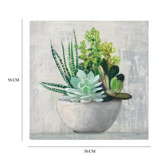 Foto 6 | Cuadro Decorativo - Suculenta Ii - Julia Purinton - Fine Art Tj - Arte Floral - Impresión En Lienzo