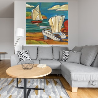 Foto 4 | Cuadro Decorativo - Silla De Playa De Portofino - Paul Brent - Arte Costa - Impresión En Lienzo - Fine Art Tj