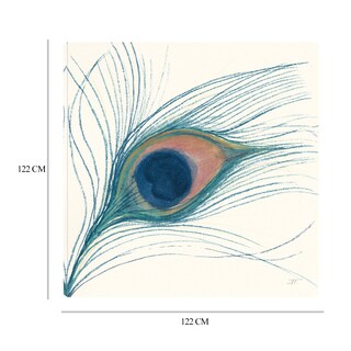 Foto 6 | Cuadro Decorativo - Pluma De Pavoreal Azul I - Miranda Thomas - Arte Abstracto - Impresión En Lienzo - Fine Art Tj