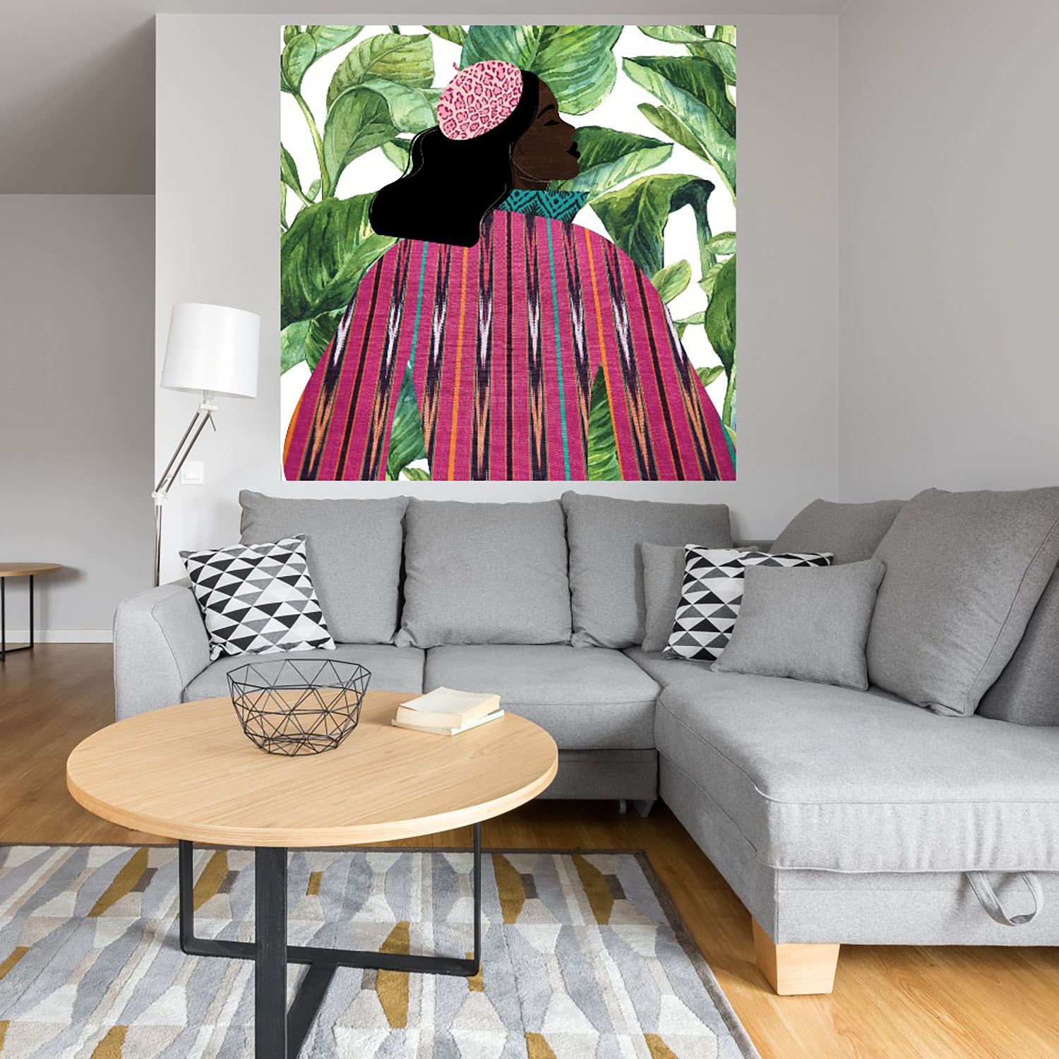 Foto 4 | Cuadro Decorativo Fine Art Tj Palma de Chicas Nikki Chu Arte Moderno Impresión en Lienzo