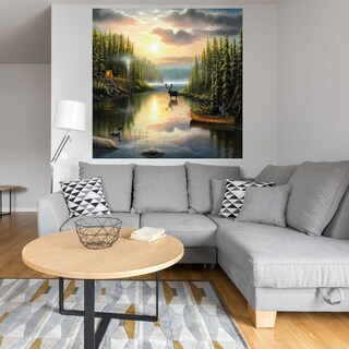 Foto 4 | Cuadro Decorativo - Recuerdos Con Papá - Chuck Black - Arte Paisaje - Impresión En Lienzo - Fine Art Tj
