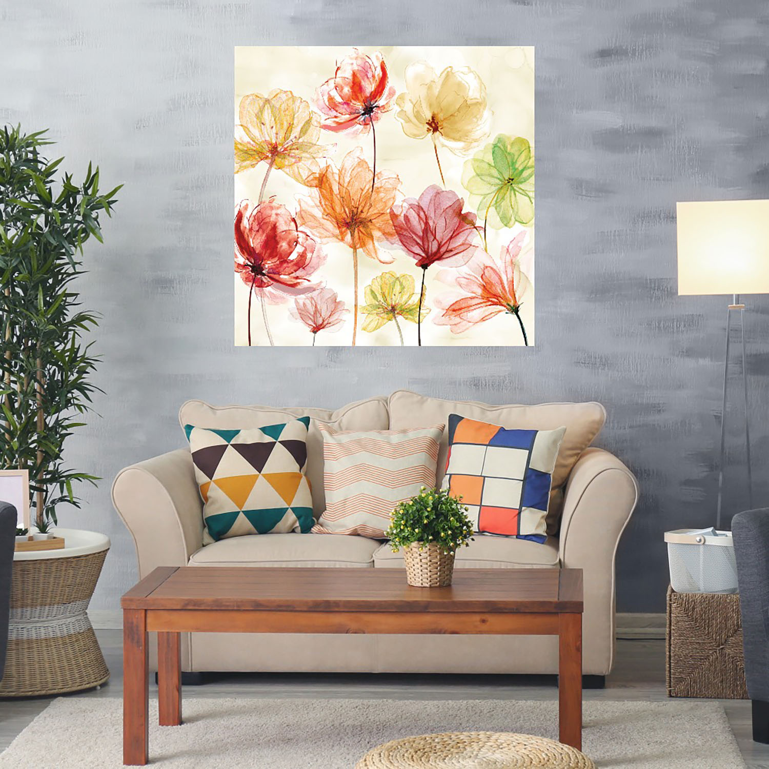 Foto 2 | Cuadro Decorativo Fine Art Tj Salpicón de Color Carol Robinson Arte Floral Impresión en Lienzo