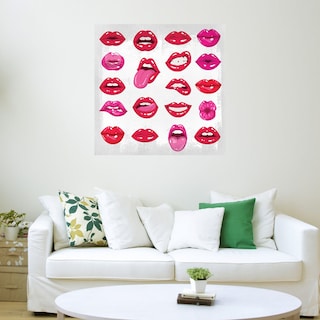 Foto 3 | Cuadro Decorativo - Servicio De Labios - Nikki Chu - Arte Abstracto - Impresión En Lienzo - Fine Art Tj