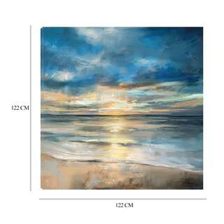 Foto 6 | Cuadro Decorativo - Surf En Índigo - Studio Arts - Arte Paisaje - Impresión En Lienzo - Fine Art Tj