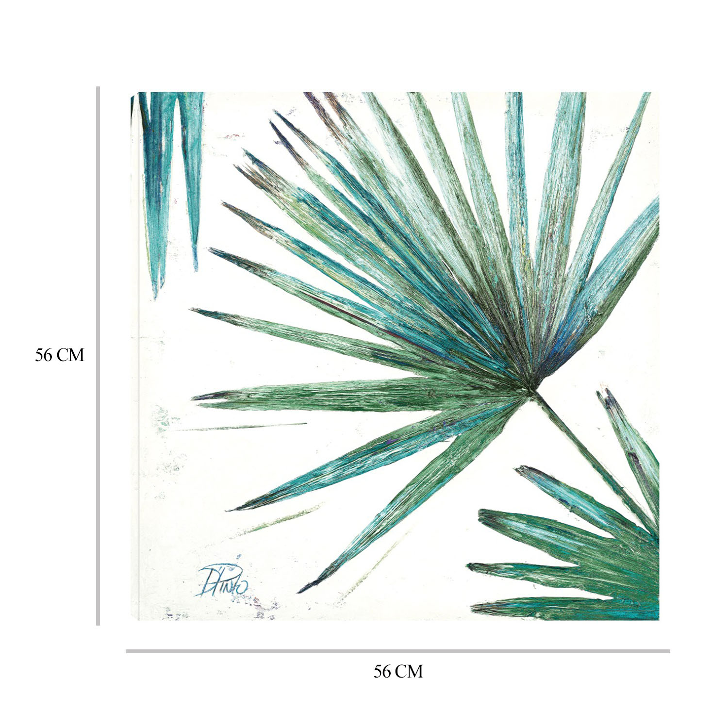 Foto 7 pulgar | Cuadro Decorativo Fine Art TJ 'Orgánico con Azules II' de Patricia Pinto 56 x 56 cm