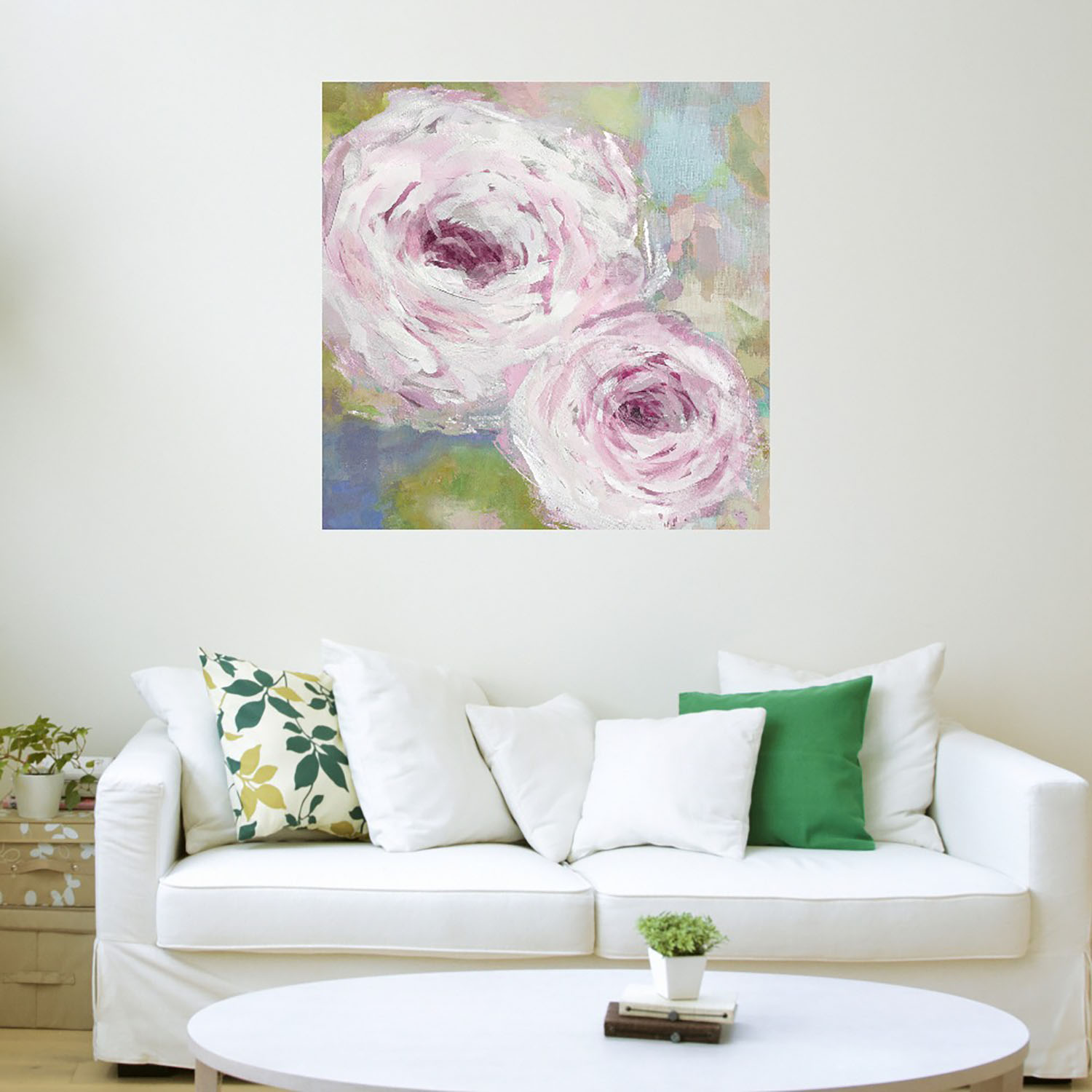 Foto 4 pulgar | Cuadro Decorativo Fine Art TJ 'Neblina Floral' de Tania Bello 82 x 82 cm