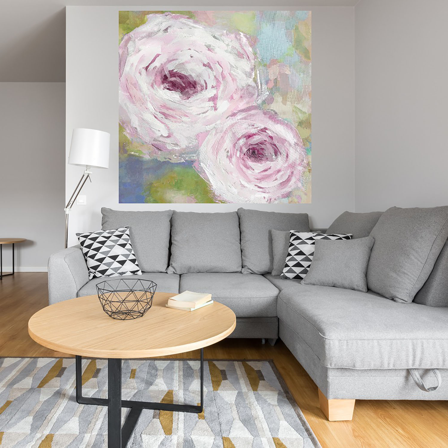 Foto 5 pulgar | Cuadro Decorativo Fine Art TJ 'Neblina Floral' de Tania Bello 82 x 82 cm