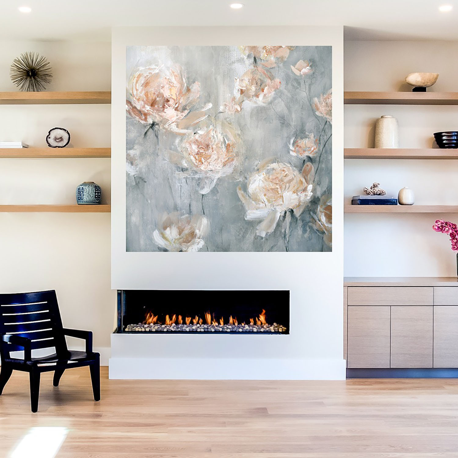 Foto 5 | Cuadro Decorativo Fine Art TJ 'Neblina Floral' de Tania Bello 82 x 82 cm