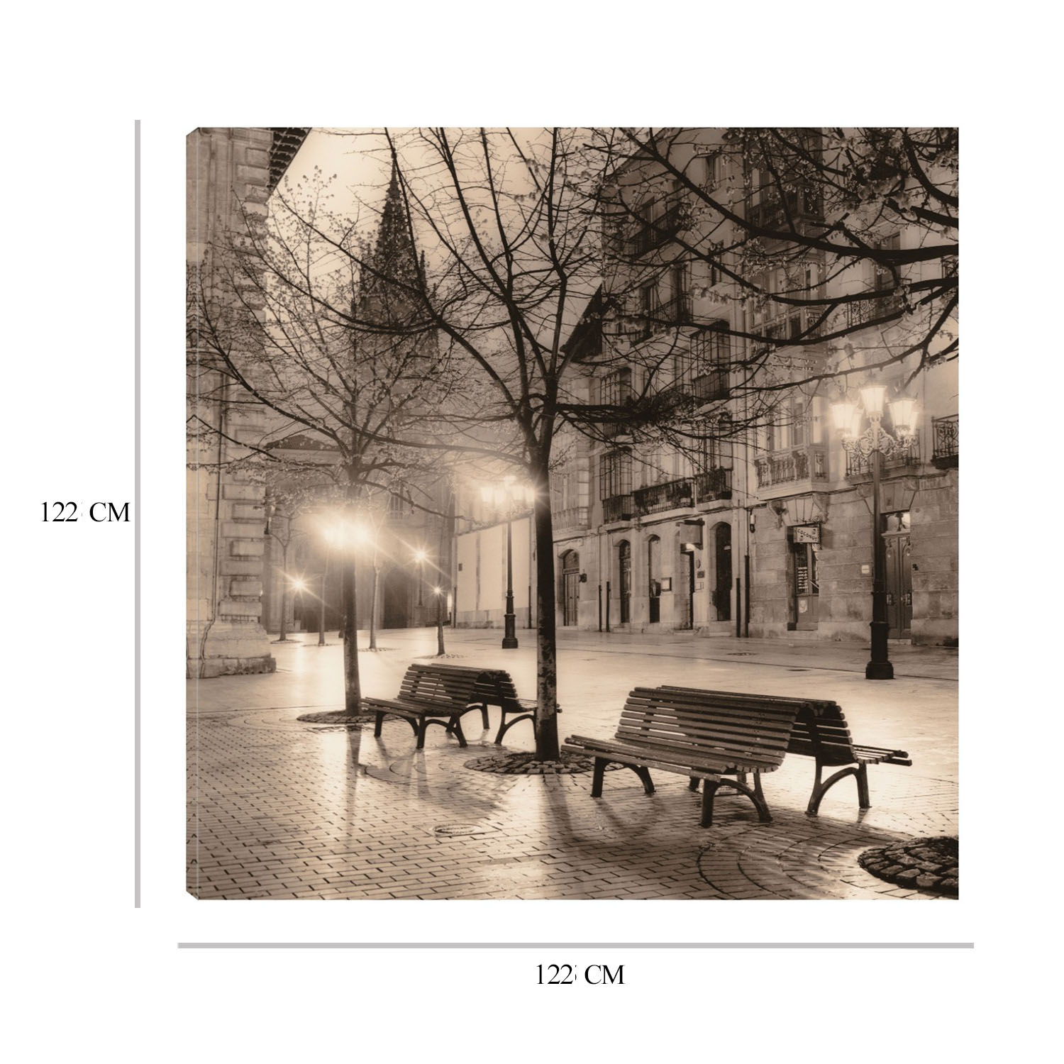 Foto 6 | Cuadro Decorativo - Plaza De Porlier, Oviedo - Alan Blaustein  - Arte Ciudades - Impresión En Lienzo - Fine Art Tj