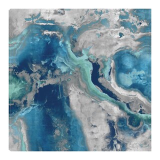 Foto 1 | Cuadro Decorativo - Piedra Con Azul Y Aqua - Danielle Carson - Fine Art Tj - Arte Abstracto - Impresión En Lienzo