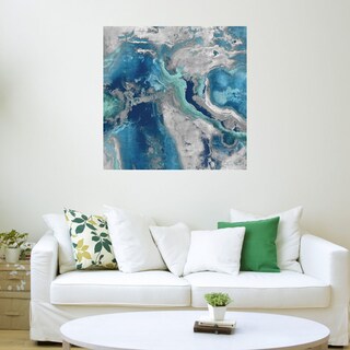 Foto 3 | Cuadro Decorativo - Piedra Con Azul Y Aqua - Danielle Carson - Fine Art Tj - Arte Abstracto - Impresión En Lienzo