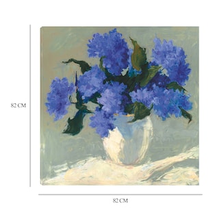 Foto 6 | Cuadro Decorativo Fine Art Tj Ramo de Hortensias Azules Dale Payson Arte Floral Impresión en Lienzo