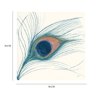 Foto 6 | Cuadro Decorativo - Pluma De Pavoreal Azul I - Miranda Thomas - Arte Abstracto - Impresión En Lienzo - Fine Art Tj