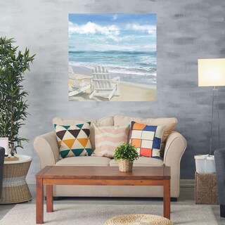 Foto 2 | Cuadro Decorativo - Sillas De Playa De La Mañana - Heather Hayes - Arte Paisaje - Impresión En Lienzo - Fine Art Tj