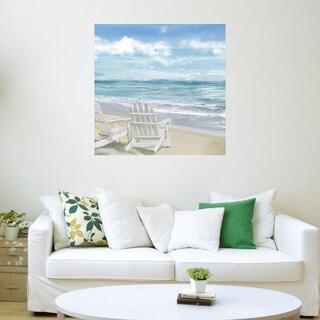 Foto 3 | Cuadro Decorativo - Sillas De Playa De La Mañana - Heather Hayes - Arte Paisaje - Impresión En Lienzo - Fine Art Tj