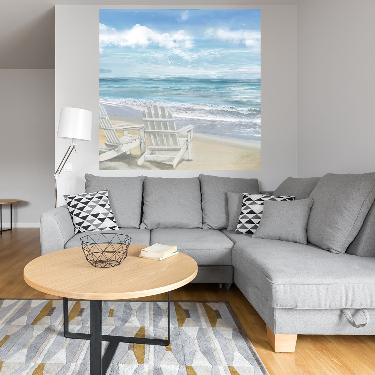 Foto 4 | Cuadro Decorativo - Sillas De Playa De La Mañana - Heather Hayes  - Arte Paisaje - Impresión En Lienzo - Fine Art Tj