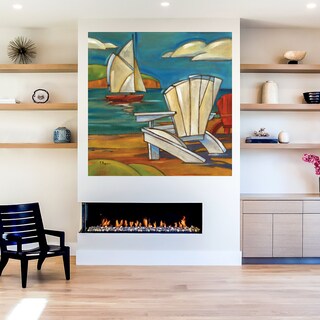 Foto 5 | Cuadro Decorativo - Sillas De Playa De La Mañana - Heather Hayes - Arte Paisaje - Impresión En Lienzo - Fine Art Tj