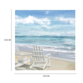Foto 6 | Cuadro Decorativo - Sillas De Playa De La Mañana - Heather Hayes - Arte Paisaje - Impresión En Lienzo - Fine Art Tj