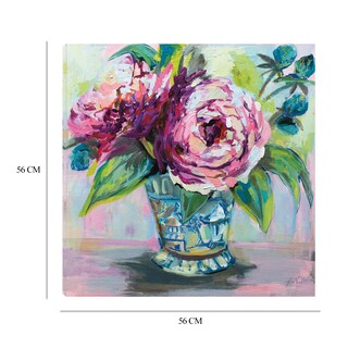 Foto 6 | Cuadro Decorativo Fine Art Tj Peonias Rosas I Jeanette Vertentes Arte Floral Impresión en Lienzo