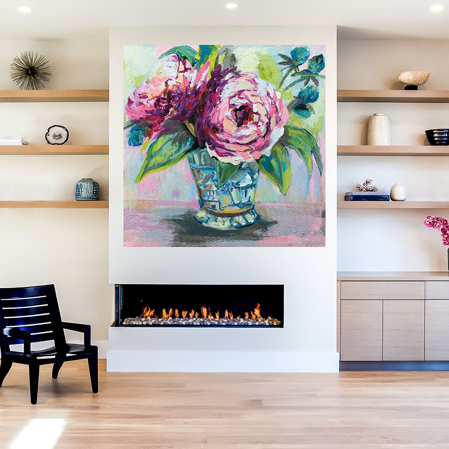 Foto 5 | Cuadro Decorativo Fine Art Tj Peony Glow Tania Bello Arte Floral Impresión en Lienzo
