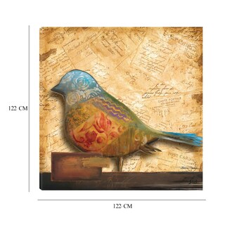 Foto 6 | Cuadro Decorativo - Pajaro En Collage I - Patricia Pinto - Arte Animales - Impresión En Lienzo - Fine Art Tj