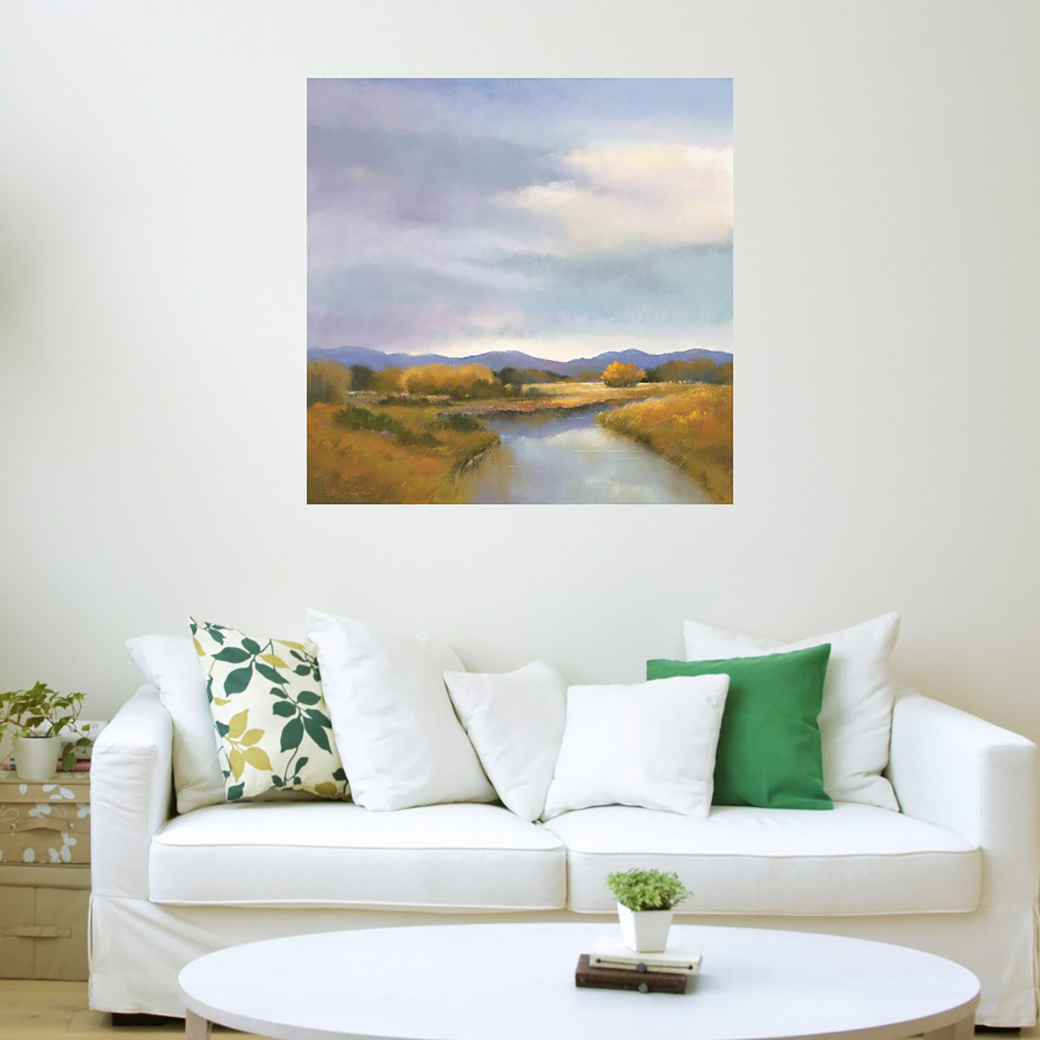 Foto 4 pulgar | Cuadro Decorativo Fine Art TJ 'Orilla del Río' de Teri Jonas 94 x 94 cm
