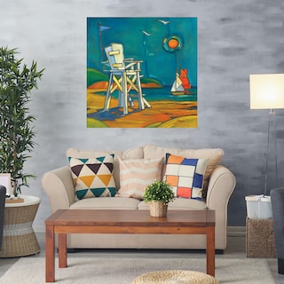 Foto 2 | Cuadro Decorativo - Silla De Salvavidas De Portofino - Paul Brent - Arte Costa - Impresión En Lienzo - Fine Art Tj