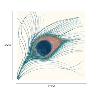 Foto 6 | Cuadro Decorativo - Pluma De Pavoreal Azul I - Miranda Thomas - Arte Abstracto - Impresión En Lienzo - Fine Art Tj