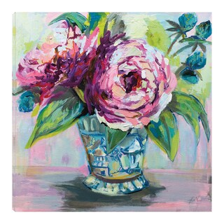 Foto 1 | Cuadro Decorativo - Peonias Rosas I - Jeanette Vertentes - Arte Floral - Impresión En Lienzo - Fine Art Tj