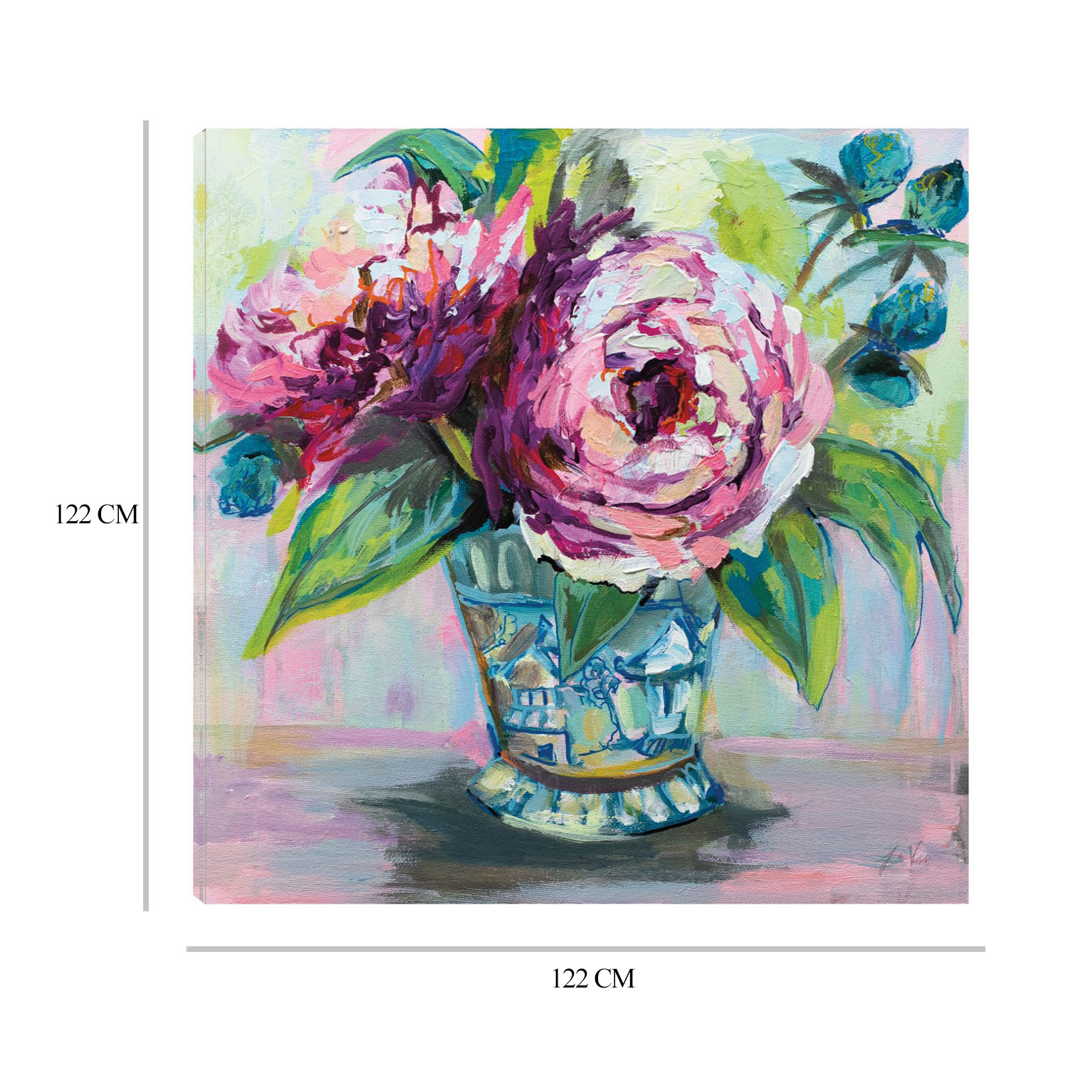 Foto 6 | Cuadro Decorativo - Peonias Rosas I - Jeanette Vertentes  - Arte Floral - Impresión En Lienzo - Fine Art Tj