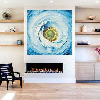 Foto 5 | Cuadro Decorativo - Peonia Blanco Con Azul - Aledanda - Impresión En Lienzo - Fine Art Tj