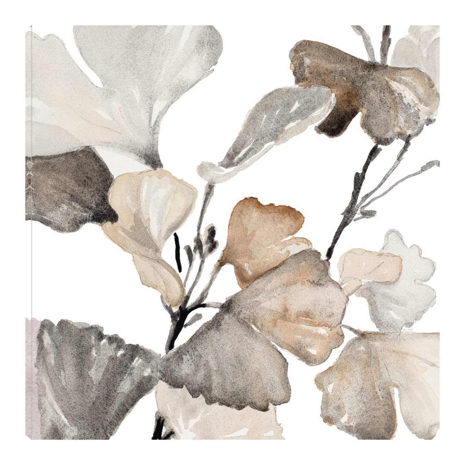 Cuadro Decorativo Fine Art Tj Tallos de Ginko Neutral II Lanie Loreth Arte Floral Impresión en Lienzo