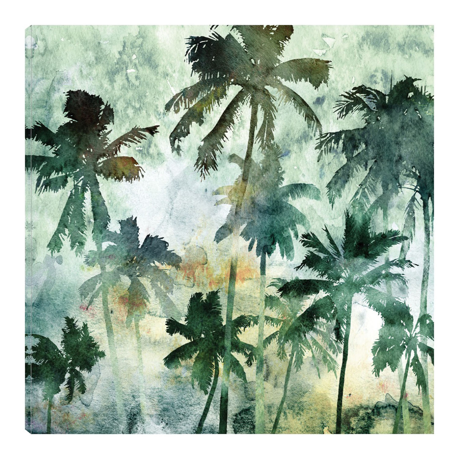 Foto 1 | Cuadro Decorativo - Palmeras De Acuarela Ii - Heather Hayes  - Arte Costa - Impresión En Lienzo - Fine Art Tj