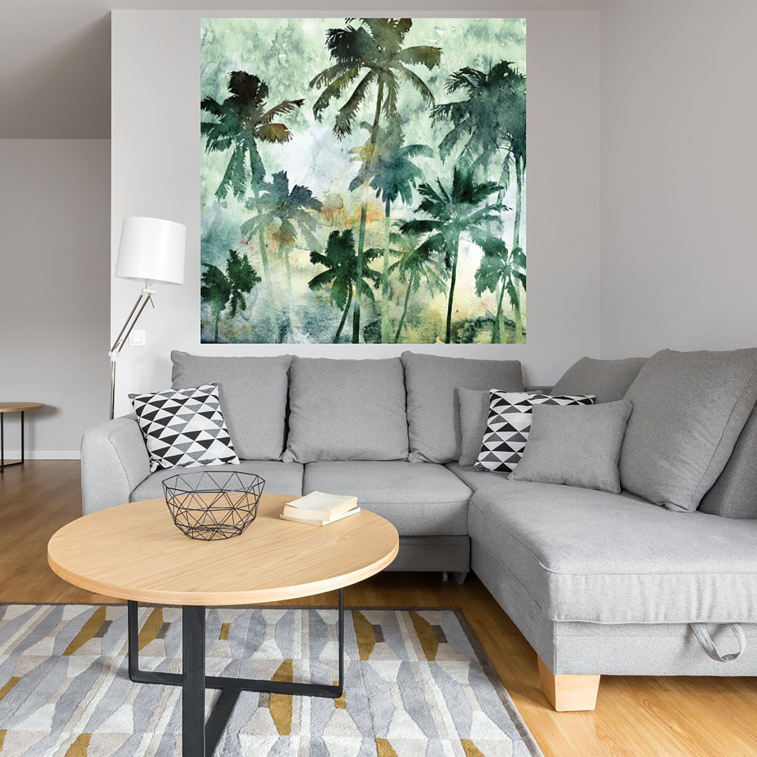 Foto 4 | Cuadro Decorativo - Palmeras De Acuarela Ii - Heather Hayes  - Arte Costa - Impresión En Lienzo - Fine Art Tj