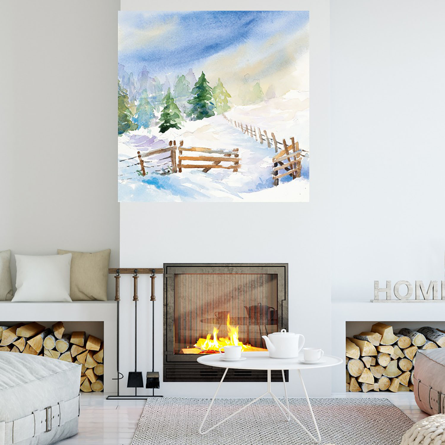 Foto 4 | Cuadro Decorativo - Serenidad Nevada I - Lanie Loreth  - Arte Paisaje - Impresión En Lienzo - Fine Art Tj