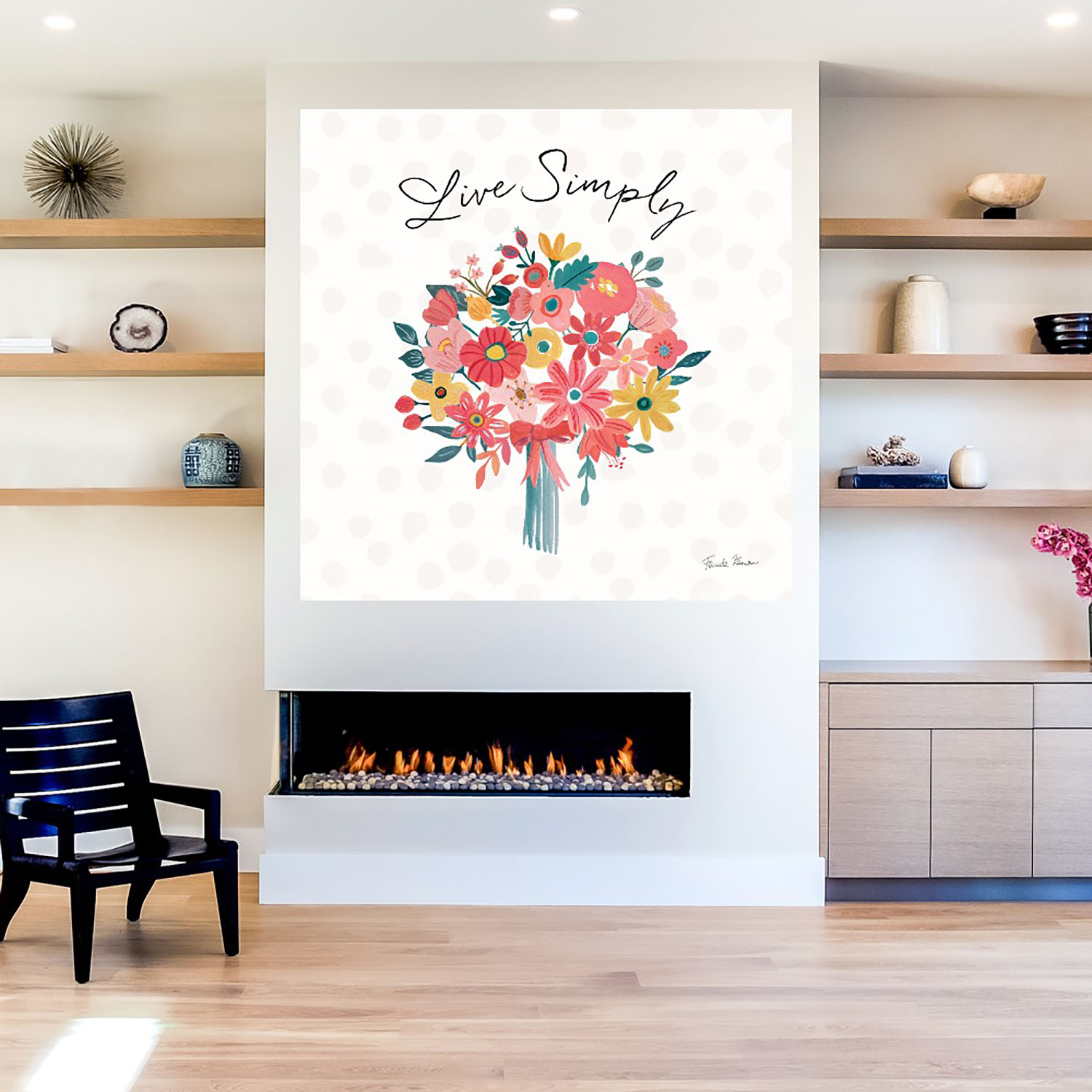 Foto 5 | Cuadro Decorativo Fine Art Tj Rosas Blancas III Nan Arte Floral Impresión en Lienzo