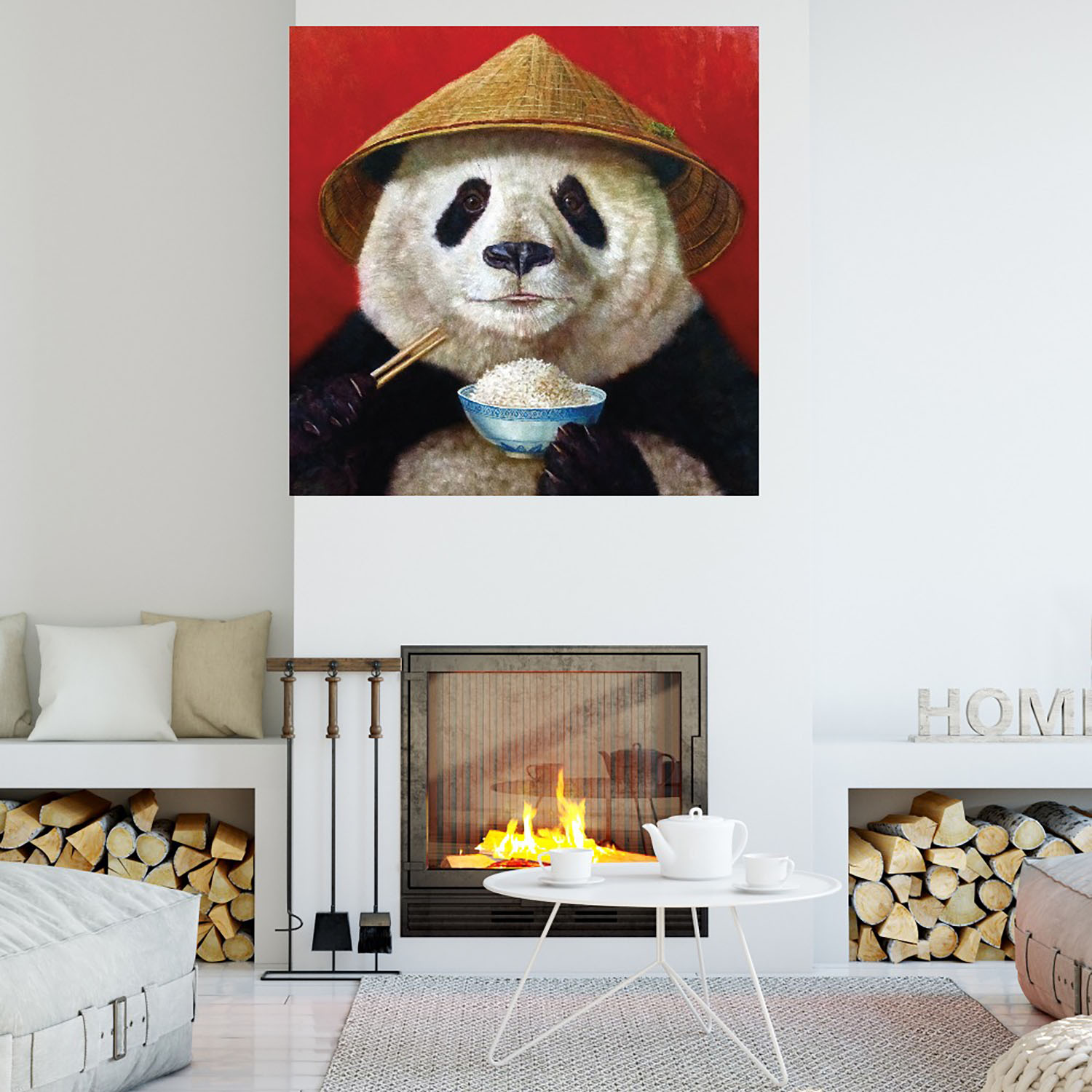 Foto 4 | Cuadro Decorativo - Panda - Lucia Heffernan  - Arte Animales - Impresión En Lienzo - Fine Art Tj