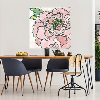 Foto 3 | Cuadro Decorativo - Peaonias Camiles Rosa - Sue Schlabach - Arte Floral - Impresión En Lienzo - Fine Art Tj