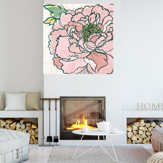 Foto 4 | Cuadro Decorativo - Peaonias Camiles Rosa - Sue Schlabach - Arte Floral - Impresión En Lienzo - Fine Art Tj