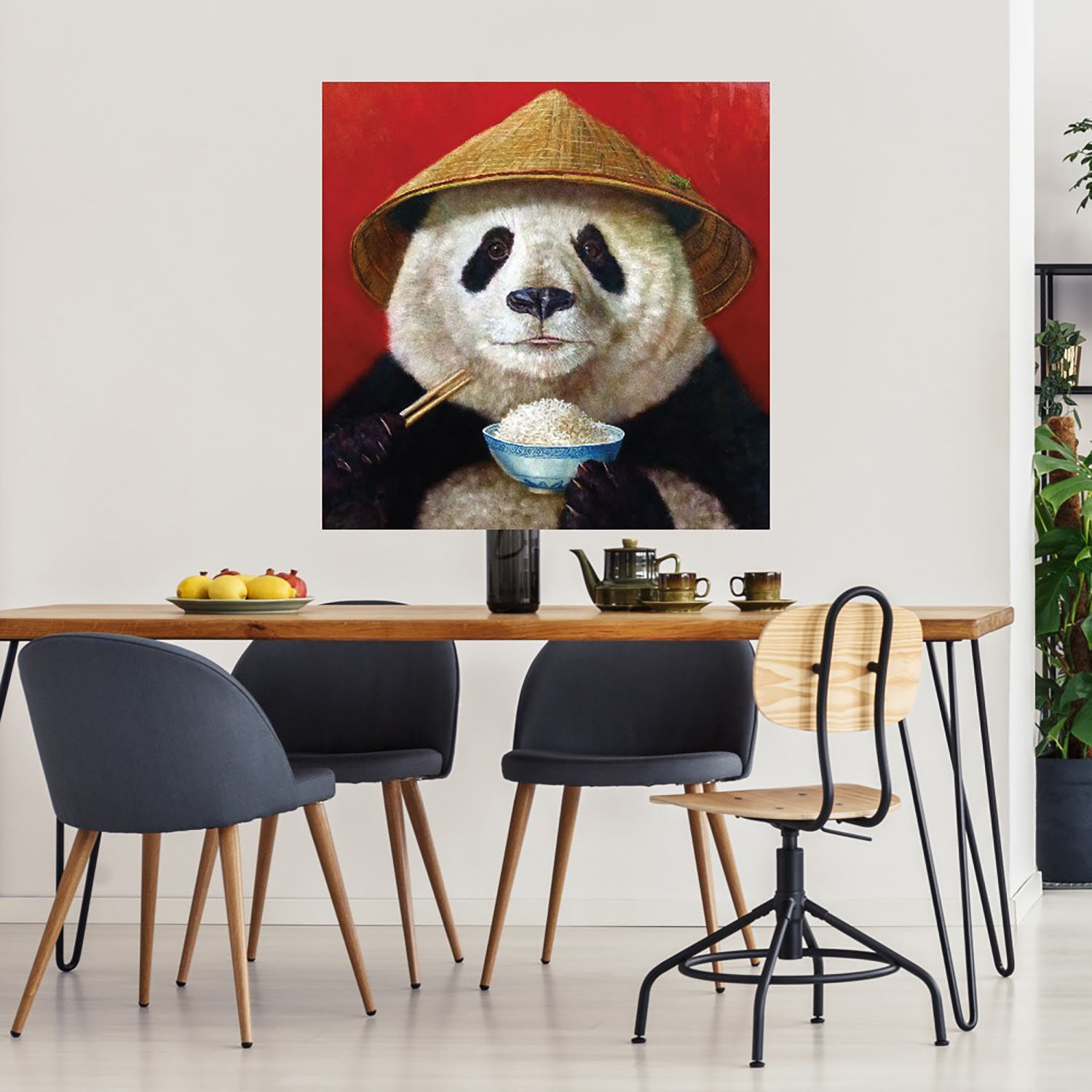 Foto 4 pulgar | Cuadro Decorativo - Panda - Lucia Heffernan  - Arte Animales - Impresión En Lienzo - Fine Art Tj