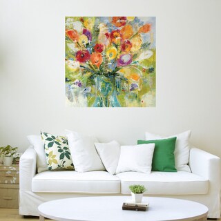 Foto 3 | Cuadro Decorativo Fine Art Tj Ramo de Colores Jill Martin Arte Floral Impresión en Lienzo