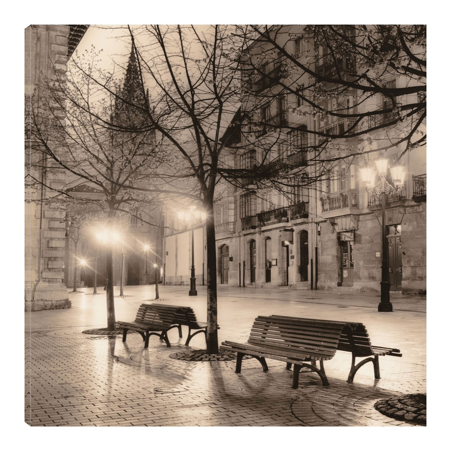 Cuadro Decorativo - Plaza De Porlier, Oviedo - Alan Blaustein  - Arte Ciudades - Impresión En Lienzo - Fine Art Tj