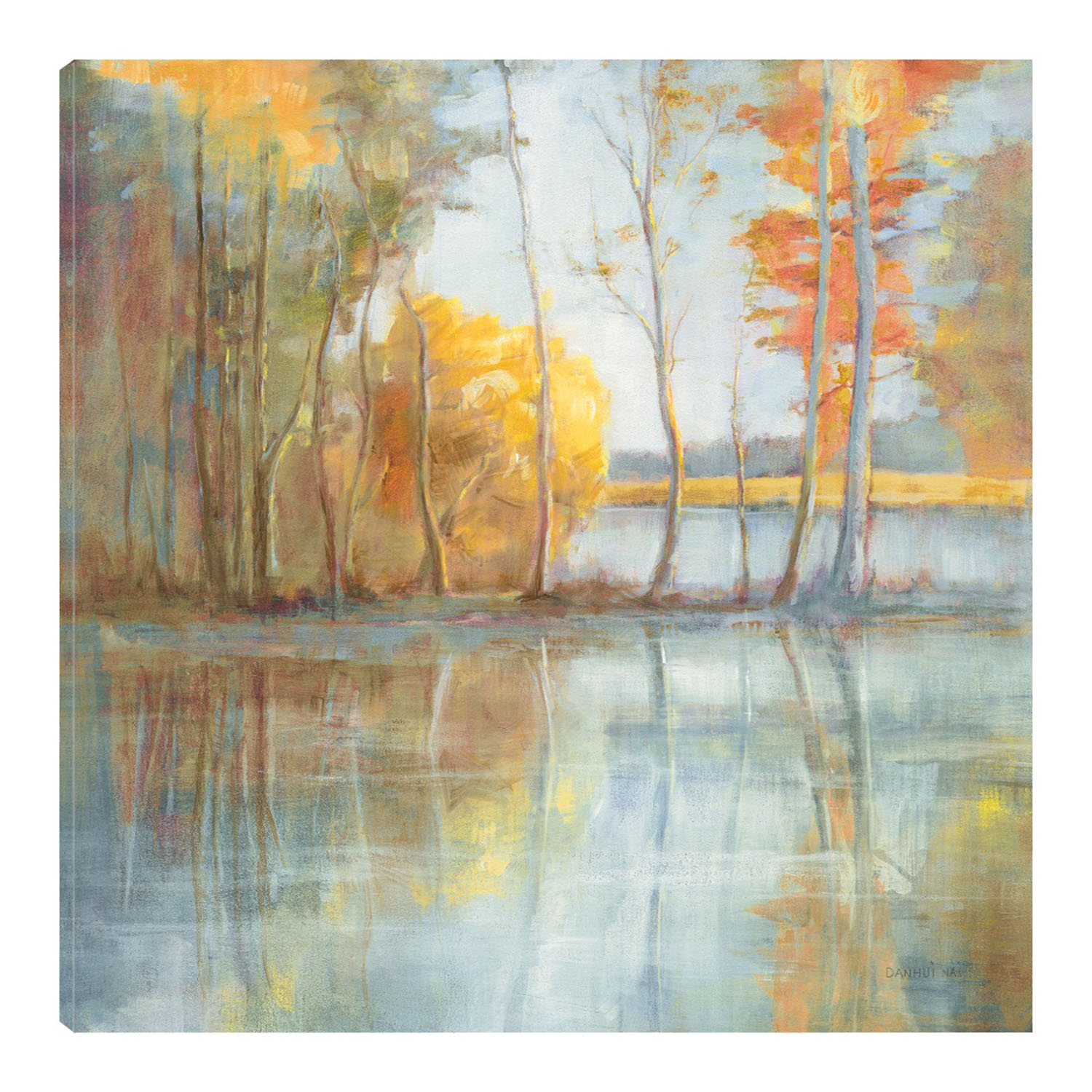 Cuadro Decorativo - Reflexión Junto Al Lago - Danhui Nai  - Arte Paisaje - Impresión En Lienzo - Fine Art Tj