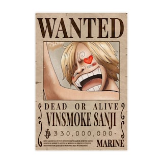 Foto 1 | Póster One Piece Reward Wanted Sanji 28 X 42 cm - Venta Internacional