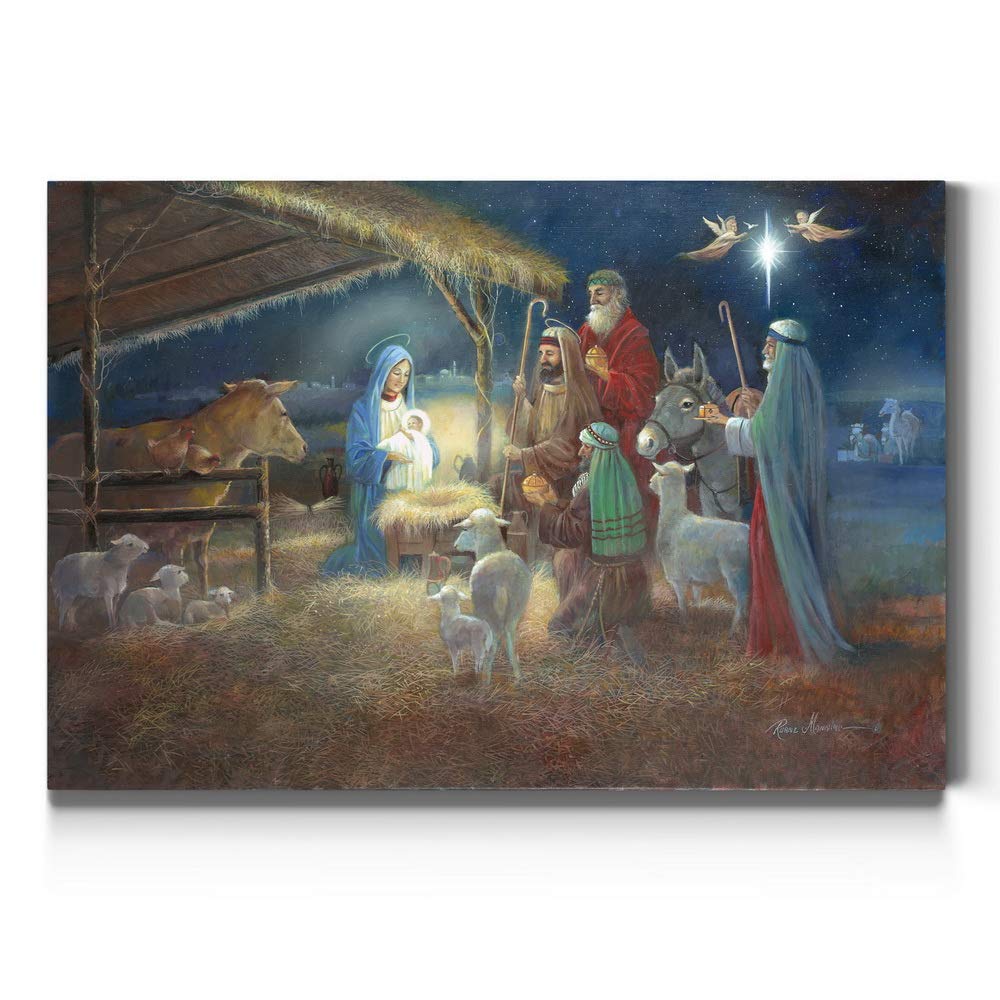Galería De Arte Mural Renditions A Child Is Born Christ, 80 X 120 Cm - Venta Internacional.