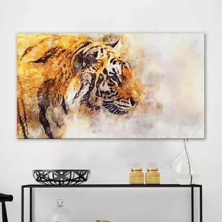 Foto 1 | Cuadro Tigre Acuarela Moderno Abstracto Decorativo En Canvas
