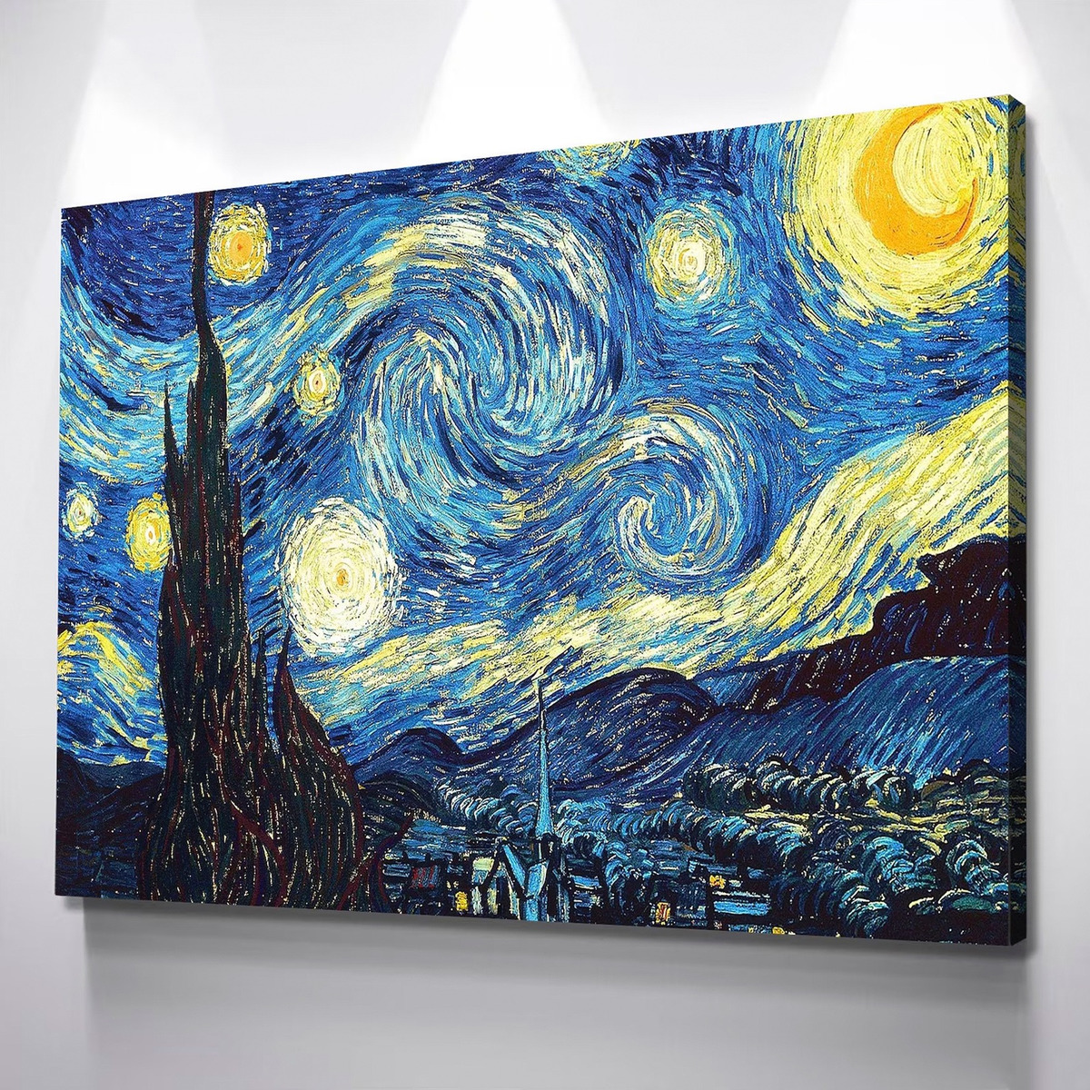 Foto 4 pulgar | La Noche Estrellada Van Gogh En Lienzo Canvas 50x70