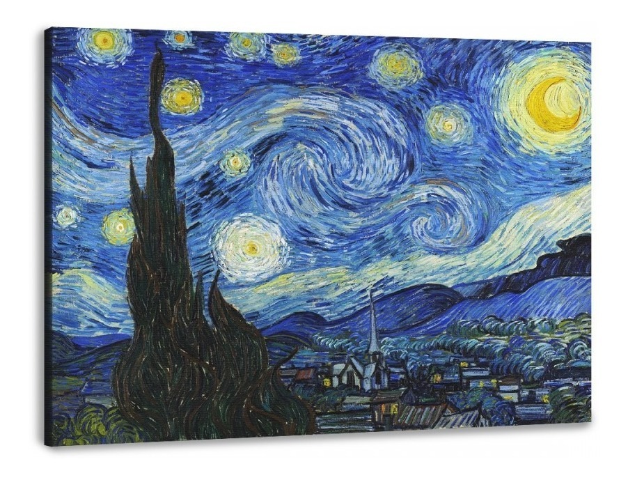 Foto 6 pulgar | La Noche Estrellada Van Gogh En Lienzo Canvas 50x70