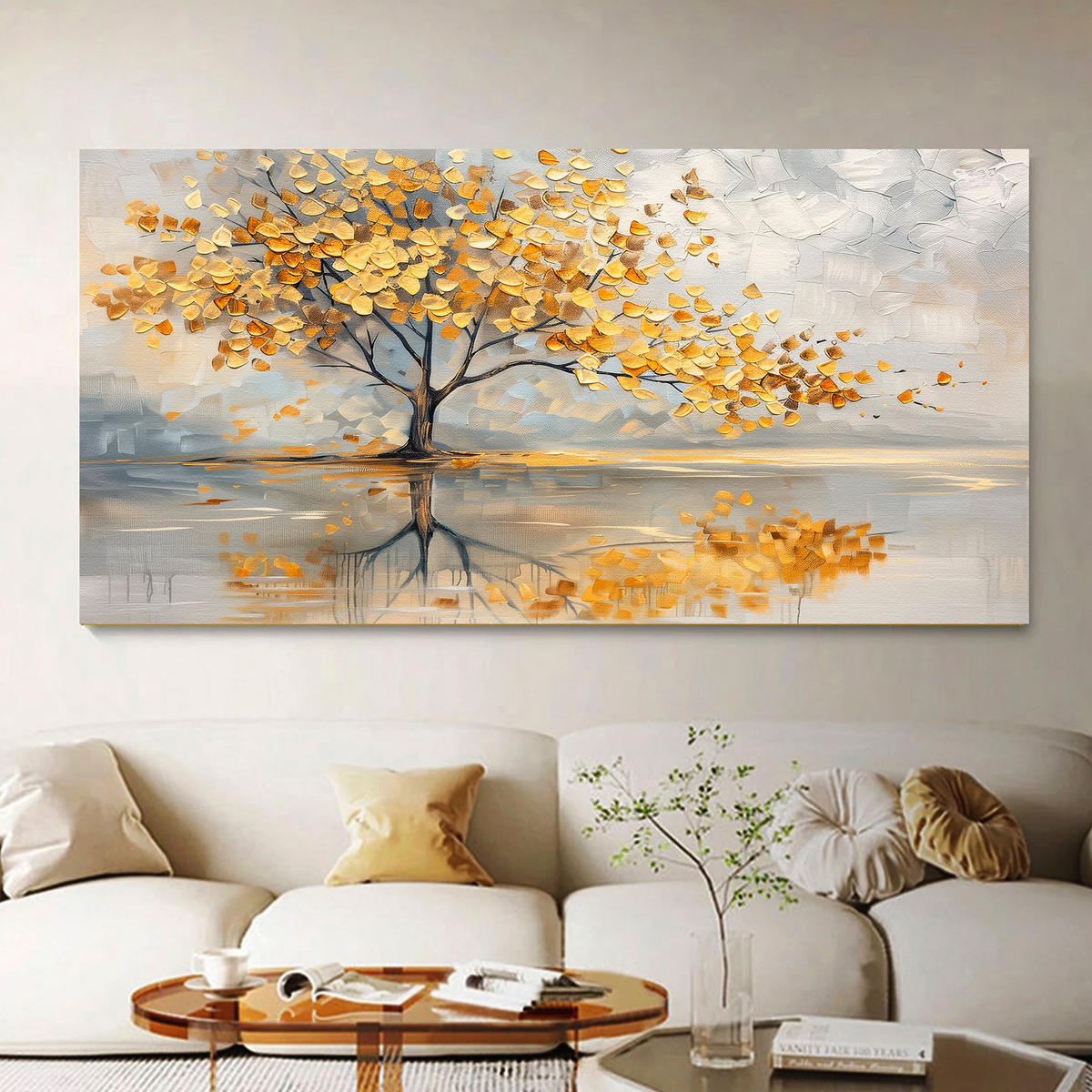 Foto 1 | Cuadro Decorativo Arbol De La Vida Estilo Dorado Moderno Hd